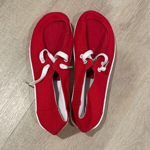 Vibrant Red Women's Canvas Sneakers